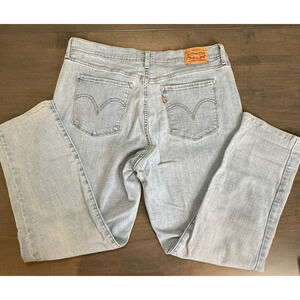 Levi Strauss Women's Light Wash 14Short W32 L24.5 Classic Straight Denim Jeans